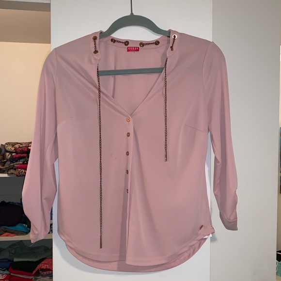 Guess pink blouse